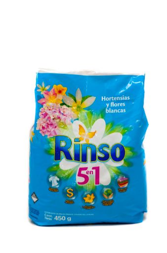 Imagen de DETERGENTE RINSO EN POLVO HORTENSIAS Y FLORES 450.00 G