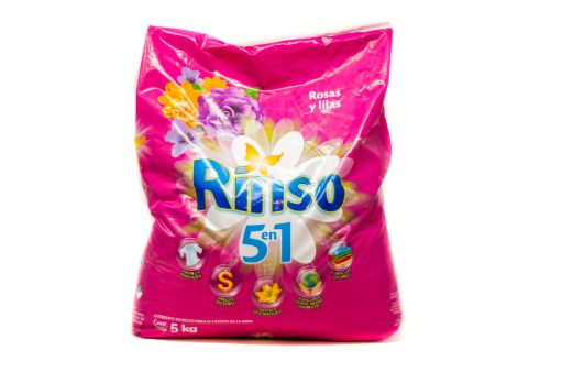 Imagen de DETERGENTE EN POLVO RINSO ROSAS Y LILAS 5000 G