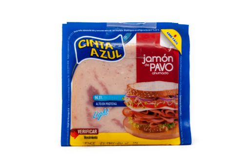 Imagen de JAMON CINTA AZUL AHUMADO DE PAVO LIGHT 250 G