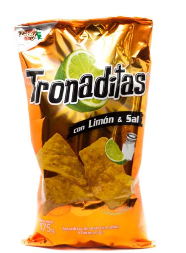 Imagen de TOSTADITAS DE MAIZ TOSTY TRONADITAS CON LIMON Y SAL 175 g 