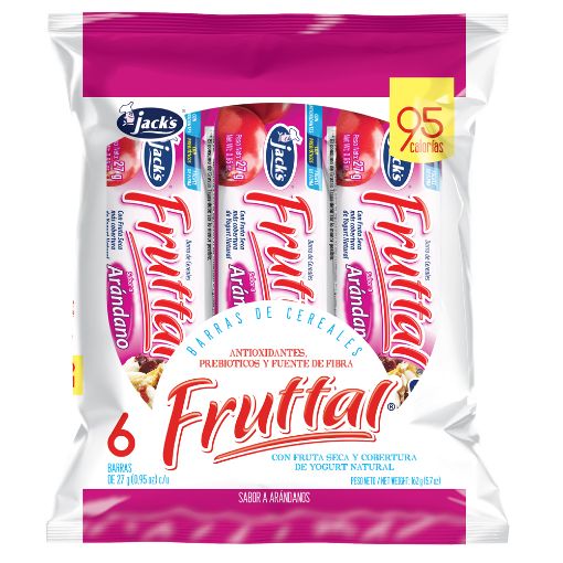 Imagen de BARRA DE CEREAL JACK'S FRUTTAL SABOR ARANDANO 6 UND 162.00 G