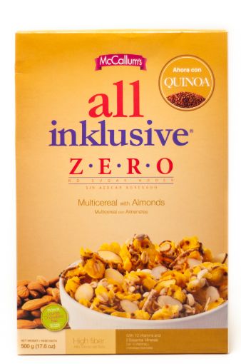 Imagen de CEREAL MULTICEREAL MCCALLUMS ALL INKLUSIVE ZERO CON ALMENDRAS CAJA 500 g 