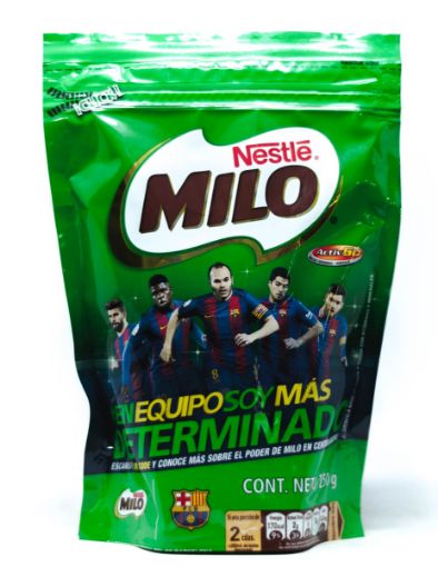 Imagen de MEZCLA EN POLVO PARA BEBIDA NESTLÉ MILO SABOR CHOCOLATÉ DOYPACK 250.00 UND