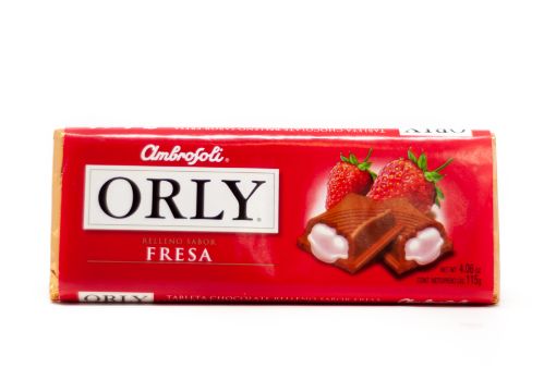 Imagen de CHOCOLATE ORLY RELLENO FRUTILLA 115 G