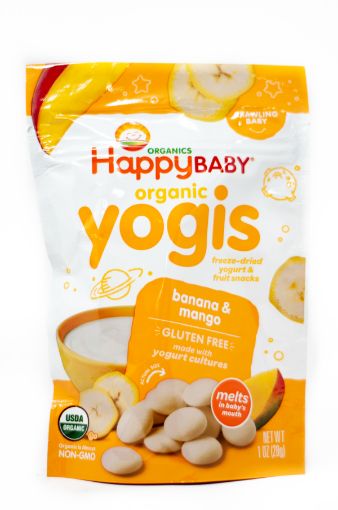 Imagen de SNACKS HAPPY BABY ORGÁNICO YOGIS BANANA & MANGO 28 g 