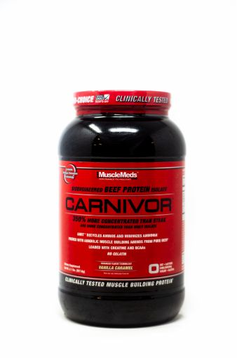 Imagen de PROTEINA MUSCLEMEDS CARNIVOR VAINILLA CARAMELO 958 g 