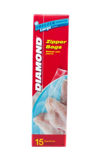 Imagen de BOLSA DIAMOND CON CIERRE PARA CONGELADOS GRANDE 15.00 UND