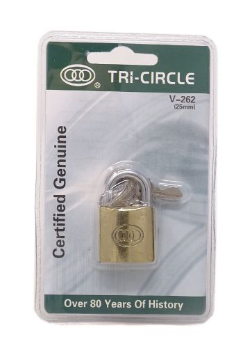 Imagen de CANDADO TRI CIRCLE DE METAL 25 MM 1 und 