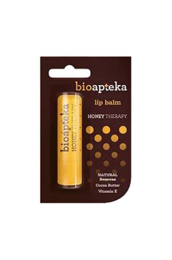 Imagen de BÁLSAMO LABIAL BIOAPTEKA CON CERA DE ABEJA ACEITE DE COCO Y VITAMINA E 4 G