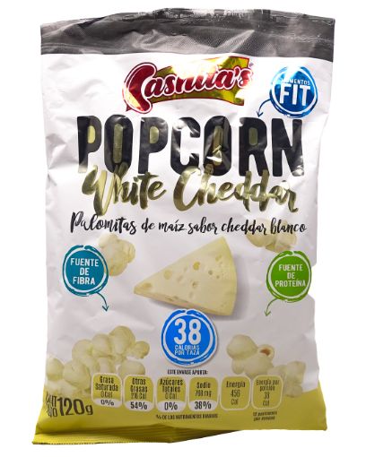 Imagen de PALOMITAS DE MAIZ CASHITAS SABOR QUESO CHEDDAR BLANCO 120 G