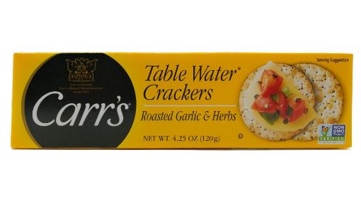 Imagen de GALLETA HORNEADA ESTILO AGUA  CARRS AJO ROSTIZADO E HIERBAS  120.00 g 
