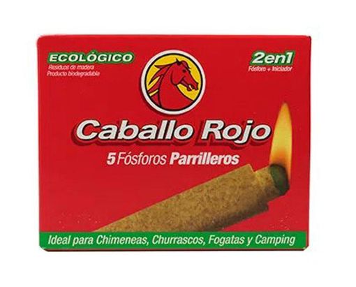 Imagen de FOSFORO PARRILLERO ECOLOGICO CABALLO ROJO 2 EN 1  5 und 