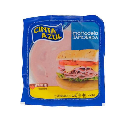 Imagen de MORTADELA CINTA AZUL JAMONADA 250 G 