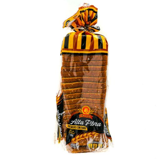 Imagen de PAN CUADRADO GRANIX NEGRO ALTA FIBRA 750.00 G