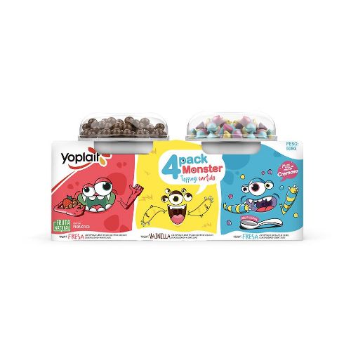 Imagen de YOGURT YOPLAIT SURTIDO CON TOPPING 4 UND 508 g 
