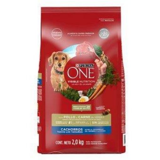 Imagen de ALIMENTO PURINA ONE POLLO & CARNE PARA PERRO CACHORRO 2000 G