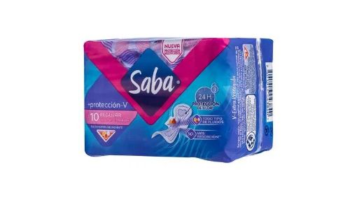 Imagen de TOALLAS FEMENINAS SABA PROTECCION-V REGULAR 10 und 