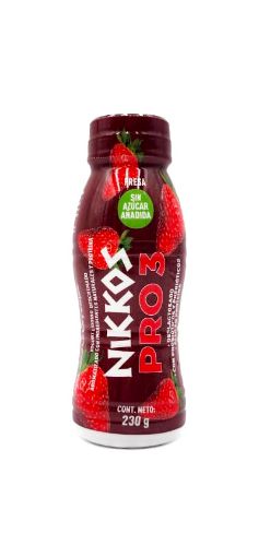 Imagen de YOGURT LÍQUIDO NIKKOS PRO 3 FRESA 230 G