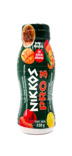 Imagen de YOGURT LÍQUIDO NIKKOS PRO 3 MANGO & MARACUYÁ 230 G