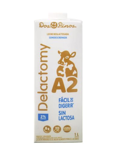 Imagen de LECHE DOS PINOS DELACTOMY A2 SEMIDESCREMADA 1000 ml 