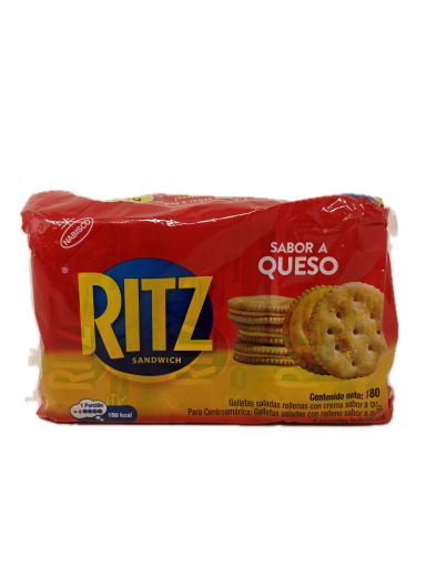 Imagen de GALLETAS SALADAS NABISCO SABOR QUESO RITZ 6 UND 180 G