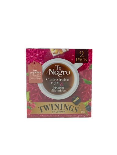 Imagen de OFERTA TWININGS 2 PACK 100 G-TE NEGRO CUATRO FRUTOS & FRUTOS SILVE 