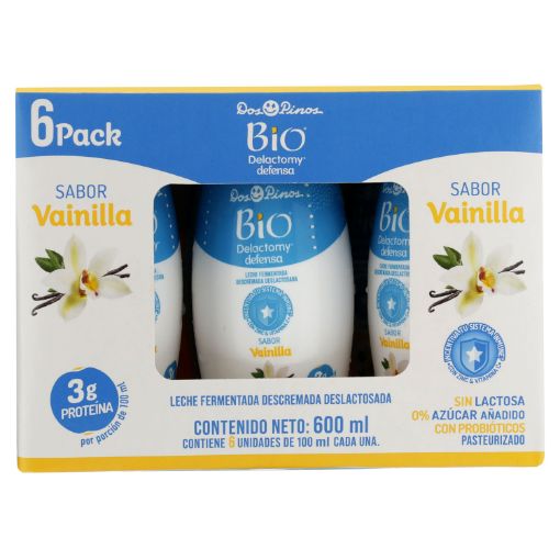 Imagen de YOGURT DOS PINOS BIO DELACTOMY VAINILLA 6 UND 600 ML