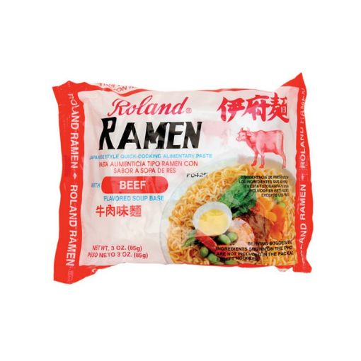 Imagen de SOPA INSTANTANEA ROLAND RAMEN SABOR RES 85 G