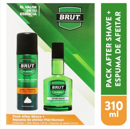 Imagen de KIT BRUT PIEL NORMAL AFTER SHAVE 100 ML + ESPUMA DE AFEITAR 210 ML 