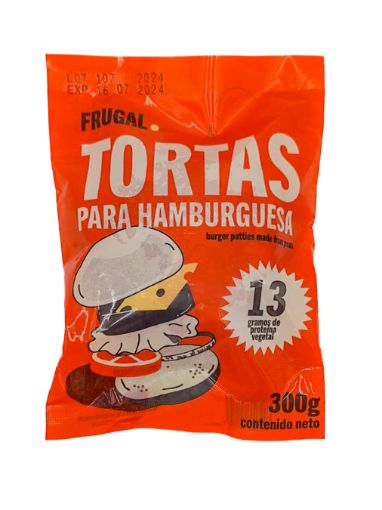 Imagen de TORTAS PARA HAMBURGUESA FRUGAL 13 G PROTEÍNA VEGETAL 300 G