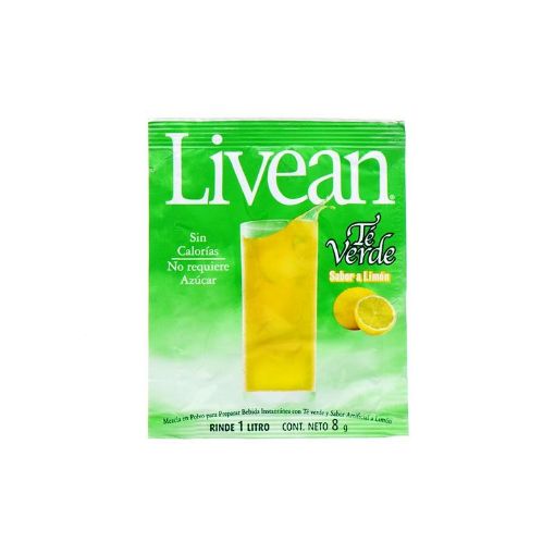 Imagen de BEBIDA LIVEAN EN POLVO LIGHT TÉ VERDE LIMÓN 8 G