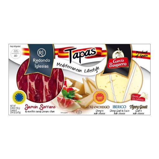 Imagen de TABLA DE QUESOS GARCIA BARQUERO Y JAMÓN SERRANO 150.00 G