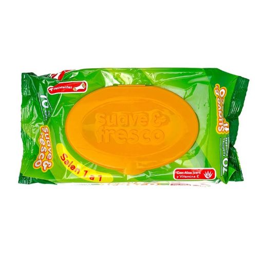 Imagen de TOALLITAS HUMEDAS SUAVE & FRESCO CON ALOE VERA & VITAMINA E 70 UND