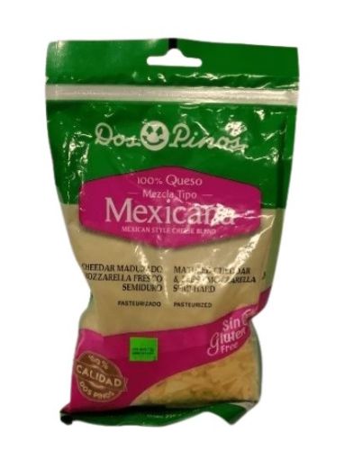 Imagen de QUESO DOS PINOS MEZCLA TIPO MEXICANA RALLADO 225 G 
