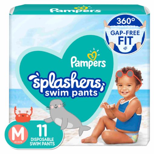 Imagen de PAÑAL PAMPERS SPLASHER DESECHABLE TALLA M 11 UND