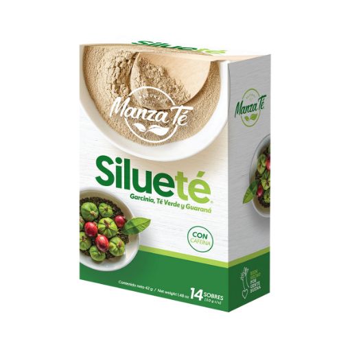 Imagen de TÉ MANZA TE SILUETÉ GARNICIA TE VERDE & GUARANA 14 UND 42.00 G
