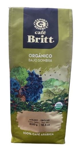 Imagen de CAFÉ BRITT ORGÁNICO BAJO SOMBRA MOLIDO 300.00 G
