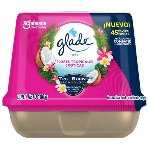 Imagen de AROMATIZANTE  GLADE FLORES TROPICALES EXOTICAS EN GEL 180.00 G