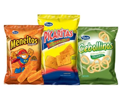 Imagen de OFERTA  JACK'S 325 G - 1 UND PICARITAS 150 G +  1 UND MENEITOS + 1 UND CEBOLLINOS 