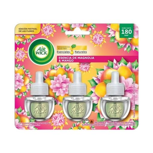 Imagen de REPUESTO AROMATIZANTE AIR WICK ESENCIA DE MAGNOLIA & MANGO 3 UND 60 ML