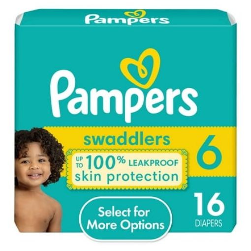 Imagen de PAÑAL PAMPERS SWADDLERS DESECHABLE ETAPA 6 16 UND