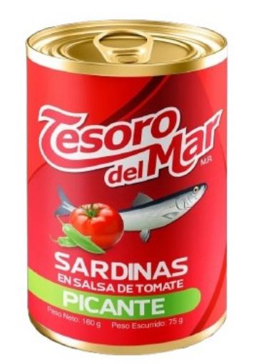 Imagen de SARDINA  TESORO DEL MAR EN SALSA DE TOMATE PICANTE 75.00 G