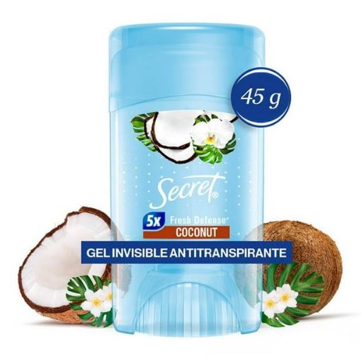 Imagen de DESODORANTE SECRET FRESH DEFENSE COCONUT PARA MUJER EN GEL  45 G