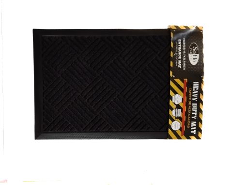 Imagen de ALFOMBRA SOHO CARPETS  ENTRADA 40X60 CM #X-LOOP-40X60-BLK 1 UND