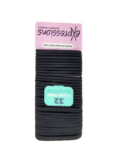 Imagen de COLAS EXPRESSIONS PARA CABELLO ELÁSTICAS NEGRAS #DGE130 32.00 UND