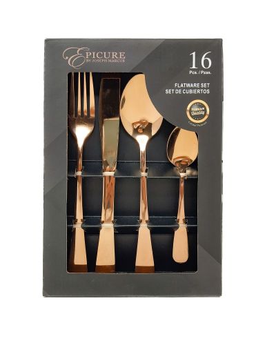 Imagen de SET DE CUBIERTOS EPICURE DE METAL #EP-16SET-RG7 1 UND
