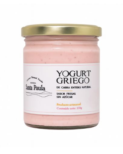 Imagen de YOGURT GRIEGO SANTA PAULA DE CABRA SABOR FRESAS SIN AZÚCAR 230.00 G
