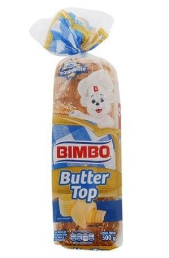 Imagen de PAN CUADRADO BIMBO BUTTER TOP SABOR MANTEQUILLA 500.00 G