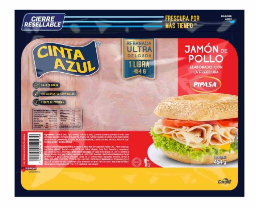 Imagen de JAMON CINTA AZUL DE POLLO 454.00 G