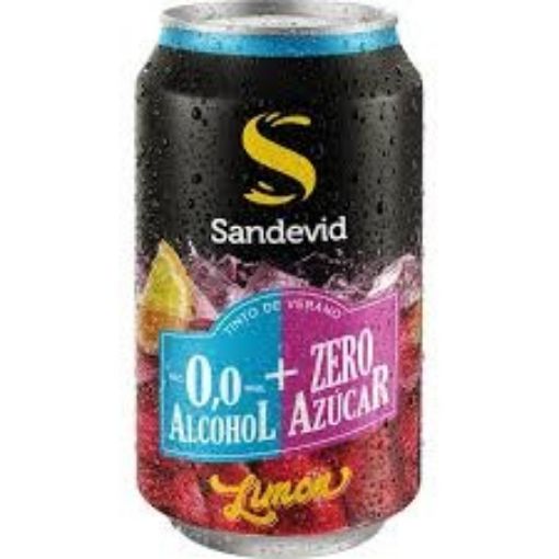 Imagen de BEBIDA SANDEVID TINTO DE VERANO LIMÓN 0 ALCOHOL ZERO AZÚCAR 330.00 ML